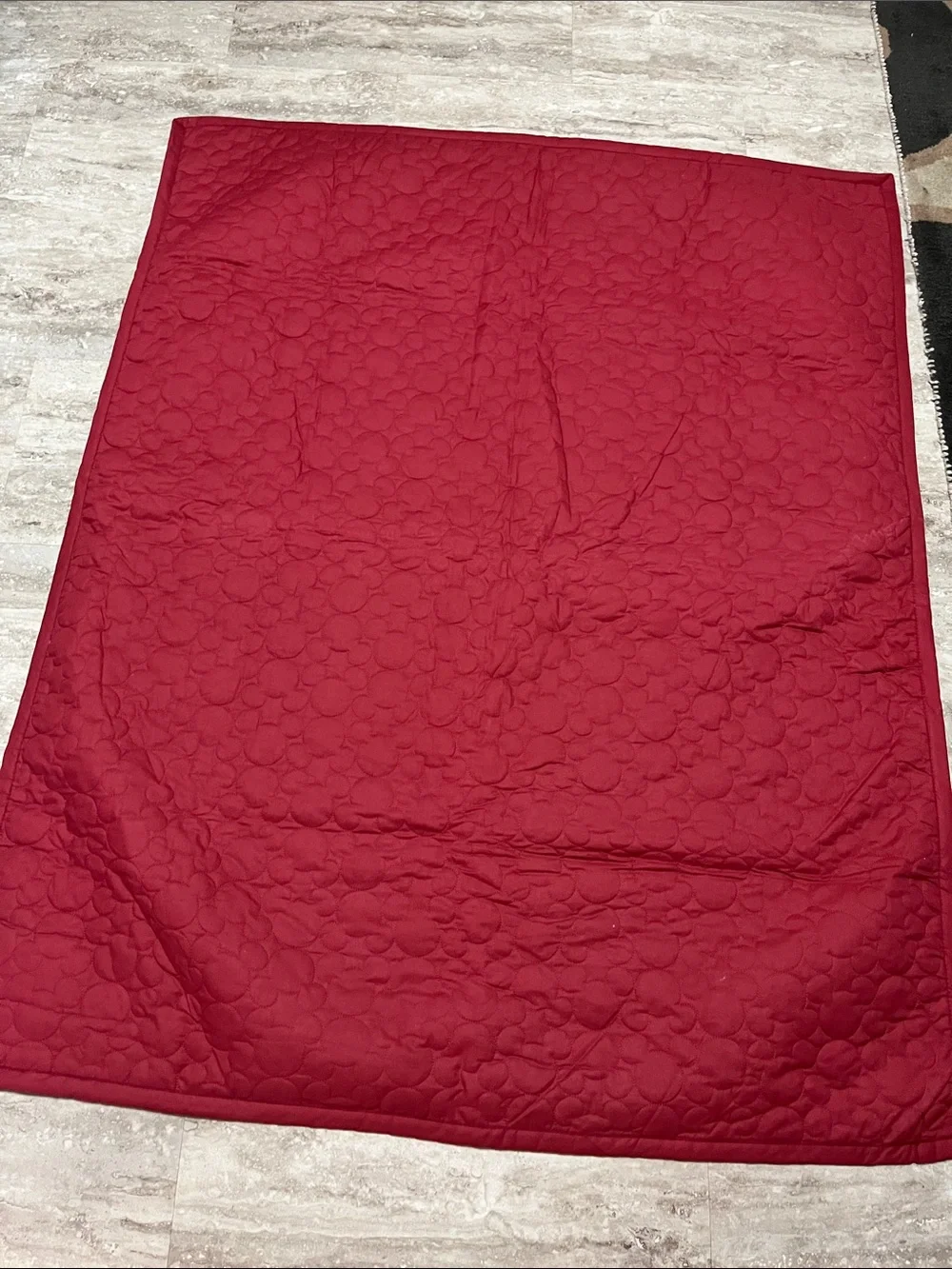 Disney Plush HOME Castle blanket - White & Rust NWOT